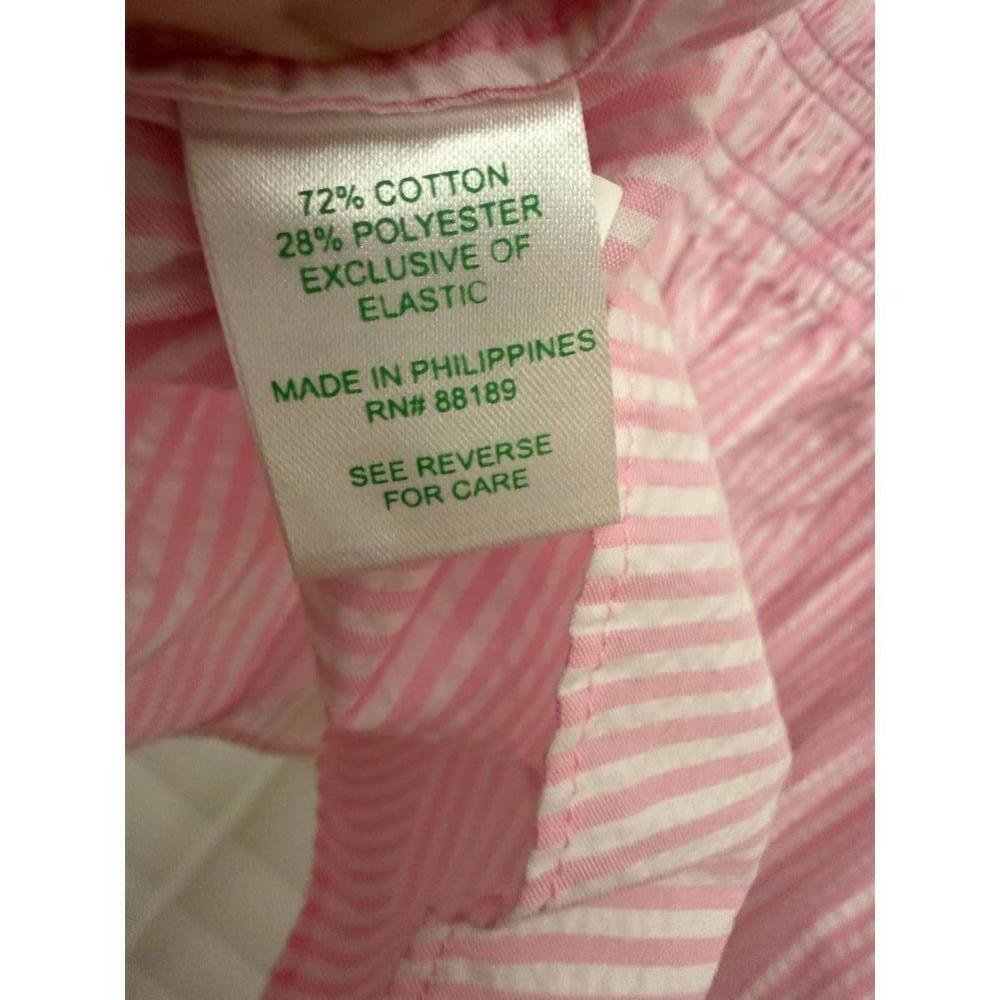 Lilly Pulitzer Rivera Smocked Striped Top in Havana Pink Seersucker stripe - Picture 5 of 6